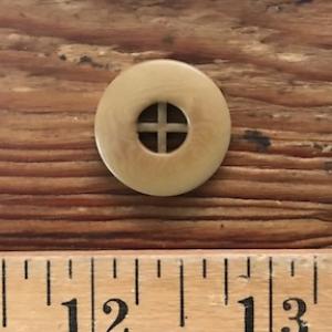 3/4" Honey Round Corozo (Tagua Nut) Button