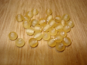 20 Light Gold Recycled Glass Beads