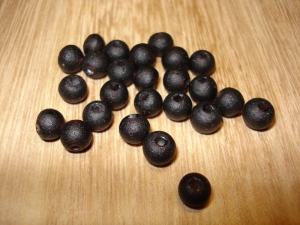 20 Dark Rootbeer Recycled Glass Beads