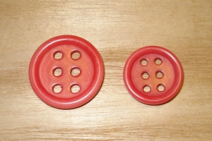 3/4" Rose Corozo (Tagua Nut) 6 Hole Round Button