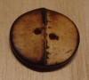 7/8" Round Burnt~edged Bamboo Button
