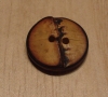 5/8" Round Burnt~edged Bamboo Button