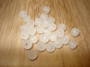 20 Ice White Recycled Glass Beads