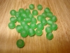 20 Green Recycled Glass Beads