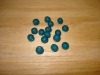 20 Teal Recycled Glass Beads