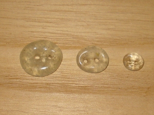 Icicle Artisan Recycled Glass Buttons (3/8", 5/8" or 3/4")