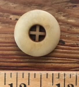 1" Fawn Round Corozo (Tagua Nut) Button