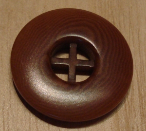 1" Milk Chocolate Round Corozo (Tagua Nut) Button