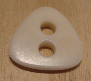 7/8" Natural Soft Triangle Corozo (Tagua Nut) Button