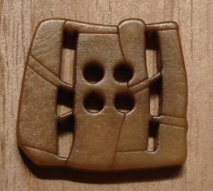 7/8" Honey Abstract Cutout Corozo (Tagua Nut) Button
