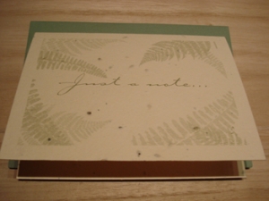 Grow-A-Note "Just a note" with Ferns Card