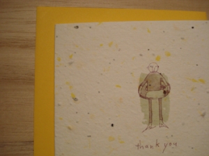 Grow-A-Note "Thank You" .....Man with a Life Preserver Card