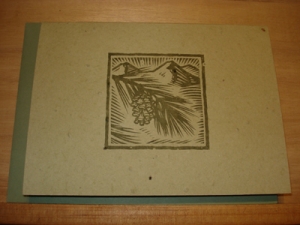 Grow-A-Note: Arts & Crafts Pine Cone Holiday Card