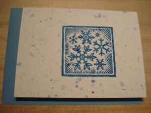 Grow-A-Note: Snowflakes Holiday Card