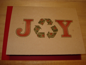 Grow-A-Note: Joy with the Recycle Symbol Holiday Card