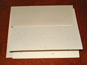 1 Grow-A-Note Blank White Card  With Hemp Envelope