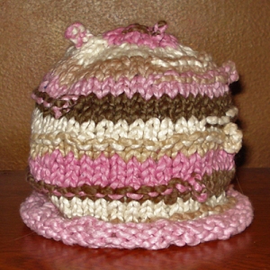 Chocolate Strawberry Swirl Mariposa Baby Hat Kit