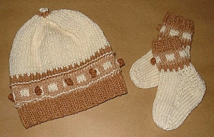 Eco Fairisle Sport Organic Cotton Hat & Booties Kit (NEW!)