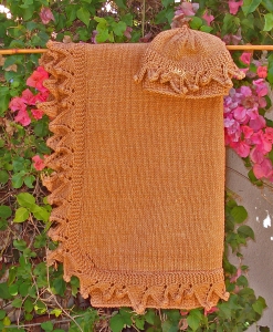 Eco Abstract Flower Petal Edged Blanket (NEW!)