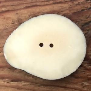 Natural Undyed Corozo Slice Button