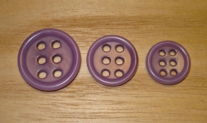 5/8" Light Purple Corozo (Tagua Nut) 6 Hole Round Button