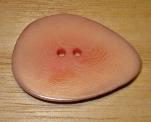 1 1/2" x 1 1/8" Light Pink Corozo Slice Button