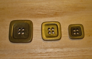 5/8" OD Green Corozo (Tagua Nut) Square Rim Button