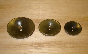 1 1/8" x 7/8" OD Green Corozo (Tagua Nut) Oval Saucer Button