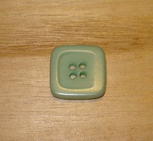 7/8" Light Aqua Corozo (Tagua Nut) Square Rim Button