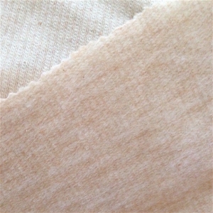 Pakucho Organic Cotton Color Grown Cafe/Tanguis Hand Brushed Subtle Striping Fleece Fabric