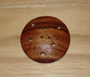 2 1/4" Extra Large Round Multi-Hole Wood Button