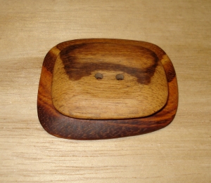 2" x 1 1/2"  Abstract Rectangle Jocote Button