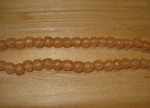 20 Desert Peach Artisan Small Recycled Glass Beads