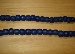 20 Cobalt Artisan Small Recycled Glass Beads