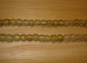 20 Light Mottled Moss Artisan Small Recycled Glass Beads
