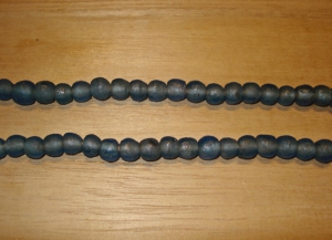 20 Indigo Blue Artisan Small Recycled Glass Beads