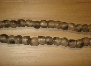 15 Mottled Ash Artisan Medium Recycled Glass Beads