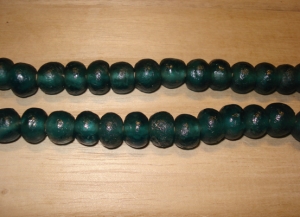 10 Mali Teal Artisan Large Recycled Glass Beads