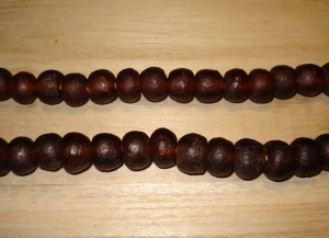 10 Rootbeer Artisan Large Recycled Glass Beads