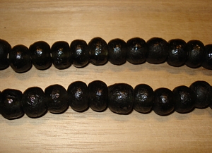 10 Dark Charcoal Artisan Large Recycled Glass Beads