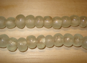 10 Ice Large Recycled Glass Beads