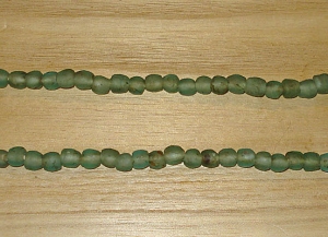 20 Soft Turquoise Artisan Small Recycled Glass Beads
