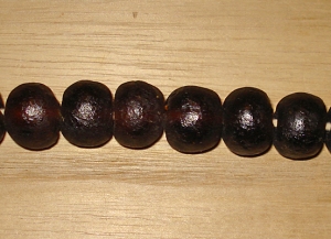 5 Dark Rootbeer Artisan Extra Large Recycled Glass Beads