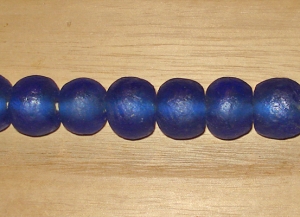 5 Indigo Artisan Extra Large Recycled Glass Beads