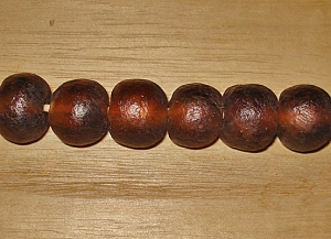 5 Deep Chocolate Artisan Extra Large Recycled Glass Beads