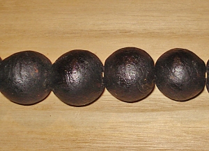 2 Dark Rootbeer Artisan Jumbo Recycled Glass Beads