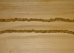 20 Soft Olive Moss Artisan Tiny Recycled Glass Beads