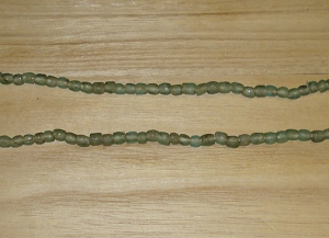 20 Soft Turquoise Artisan Tiny Recycled Glass Beads