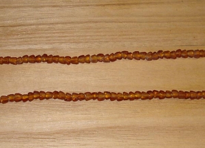 20 Amber Artisan Tiny Nesting Blossoms Recycled Glass Beads
