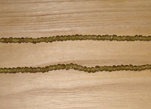 20 Soft Olive Moss Artisan Tiny Nesting Blossoms Recycled Glass Beads